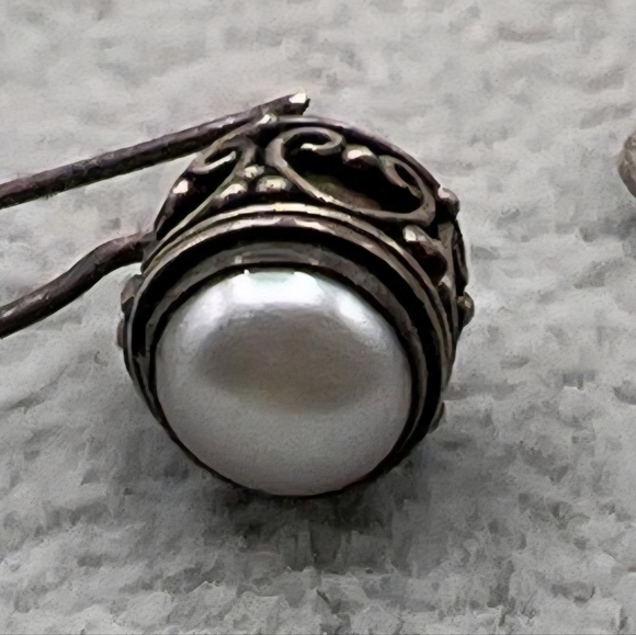 Vintage Suarti ? Sterling Silver Pearl Earrings Classic Elegant - Picture 6 of 10